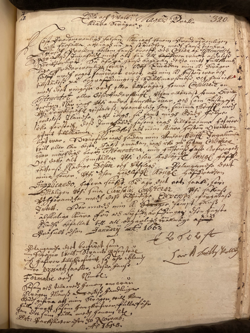 A letter from Jöns Sabelskjold